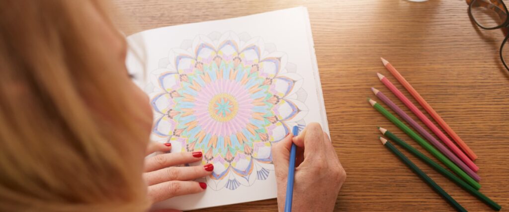 An adult coloring book